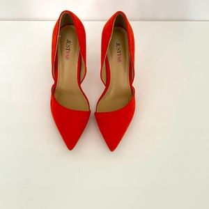 Just Fab Red Tilla Pumps